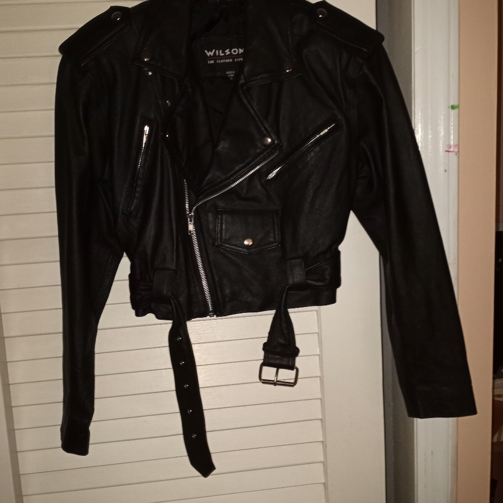 Vintage Wilsons female Biker's jacket size extra small